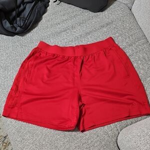 Adidas men's Vibrant Red Athletic Shorts